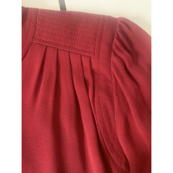 Gucci Burgundy Red Silk And Velvet Dress, EU 40, US 8 - Picture 4 of 16